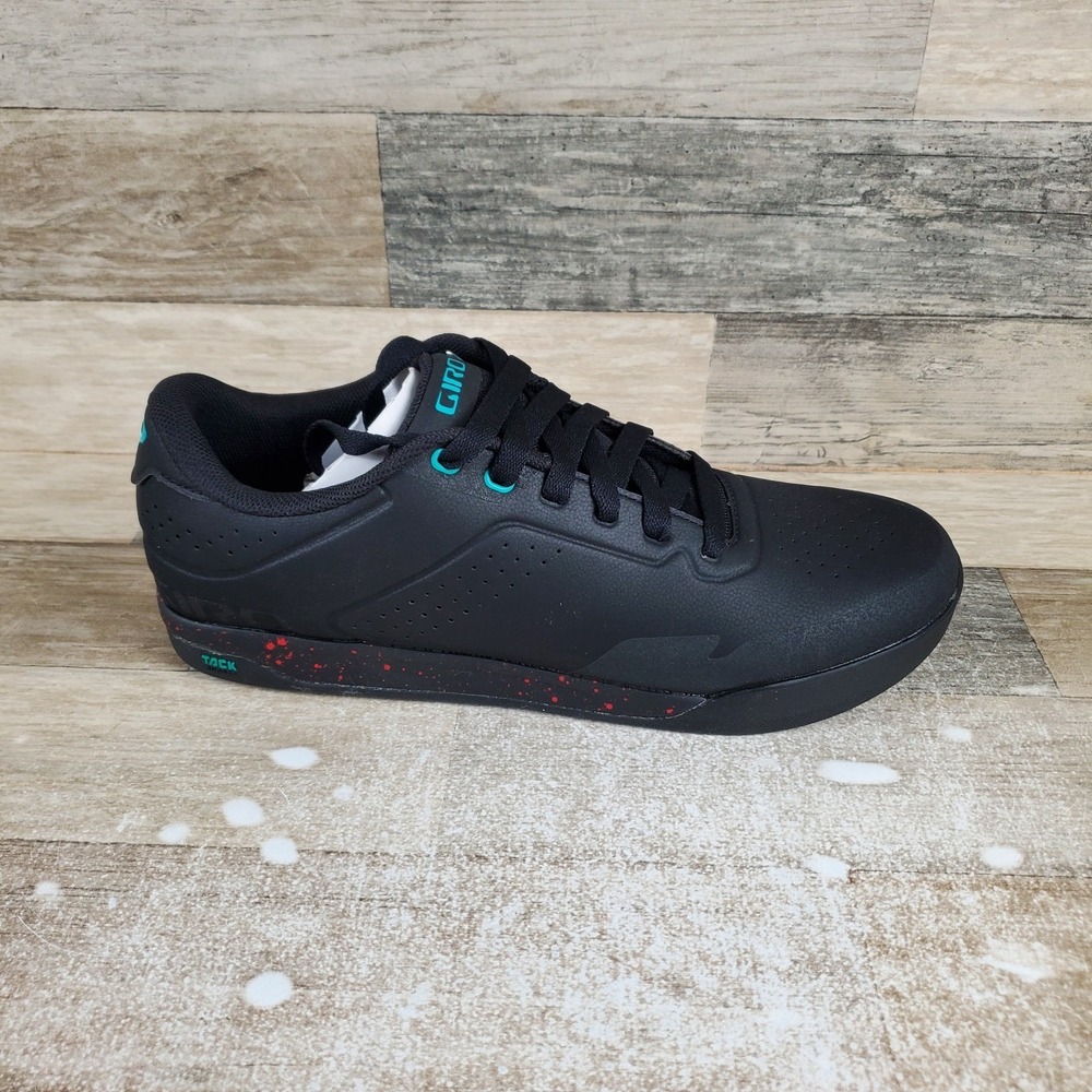 Giro Latch Mens Cycling Shoes Sz 12 Black Leather Lace-Up Low Top Round Toe